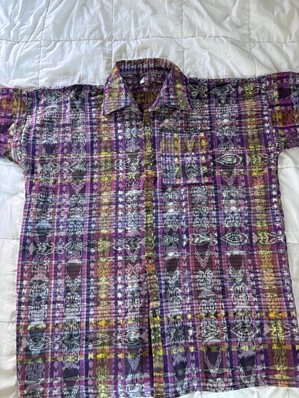 Pre-Loved Traditional Guatemalan Men's Shirt Size XL